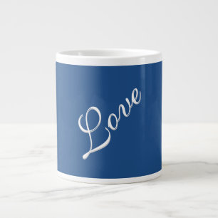 Grande Tasse Blue Attractive Calligraphie Love Mariage