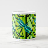 Grande Tasse Blue Dragonfly Abstrait Coffee Cup (Devant)