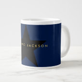 Grande Tasse Blue Gold Colors Professional Trendy Black Star (Devant droit)