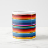 Grande Tasse Blue Gold Red Sarape mexicaine (Devant)
