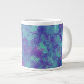 Grande Tasse Blue purple Abstract Brush Strokes Design (Devant droit)