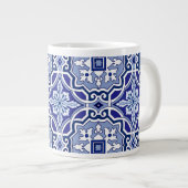 Grande Tasse Blue tiles,Mediterranean tiles,majolica (Devant droit)