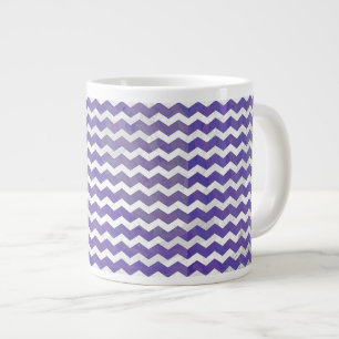 Grande Tasse Blueberry Smear Chevron Motif