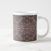 Grande Tasse Bohème Mandala Floral Rose Brown Art (Droite)
