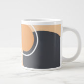 Grande Tasse Boho art, terre cuite rouge, bleu, ligne blanche (Droite)