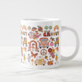 Grande Tasse Boho Daisy Fleurs Retro Super Floral design (Droite)