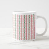 Grande Tasse Boho Funky Retro Eclectique Pastel Stripe de Noël (Droite)