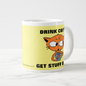 Grande Tasse BOIRE DU CAFÉ FAIRE DES CHOSES Cat (Devant droit)
