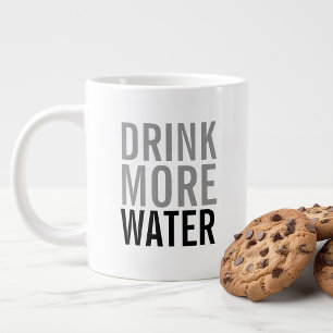 Grande Tasse Boire plus d'eau Minimaliste simple