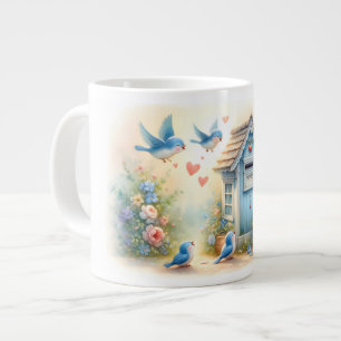 Grande Tasse Boîte aux lettres Bleue de Lettres d'Amour Cottage