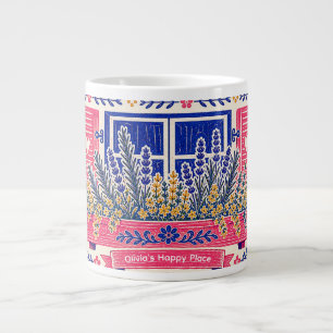 Grande Tasse Boîte de fenêtre en bois personnalisée pour jardin