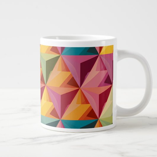 Grande Tasse Bold Geometric Triangle Pattern (Droite)