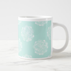 Grande Tasse Bonheur Plante Motif Succulent Pastel