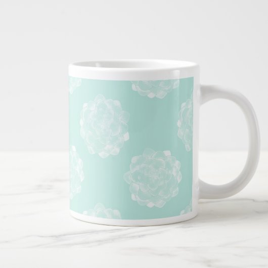 Grande Tasse Bonheur plante | Pastel Succulent Motif (Droite)