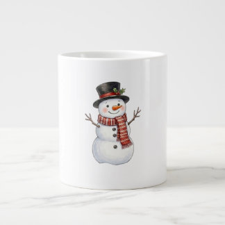 Grande Tasse Bonhomme de neige heureux