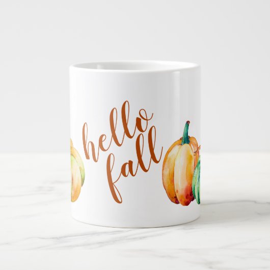 Grande Tasse Bonjour Automne, Citrouille Beaucoup (Devant)