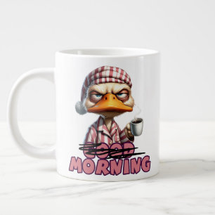 Grande Tasse Bonjour Canard Grognon Avec Café Et Pyjama
