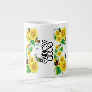 Grande Tasse Bonjour Floral Salutation