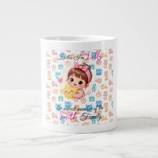 Grande Tasse Bonjour nouveau membre des modèles de famille chat