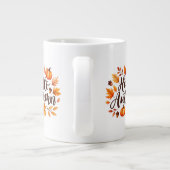 Grande Tasse Bonjour Script d'automne (Dos)