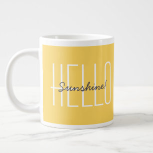 Grande Tasse Bonjour Sunshine Yellow Modern Typographie