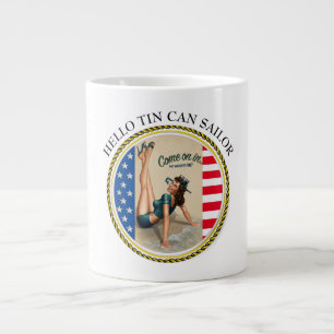 GRANDE TASSE BONJOUR TIN CAN SAILOR - ALLEZ DANS L'EAU FINE
