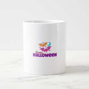 Grande Tasse Bonne nuit d'Halloween - Cute Bats & Moon Éffrayan