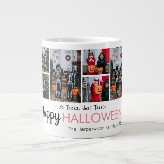 Grande Tasse Boo citrouille jack-o-lanterne Halloween Collage p (Devant)