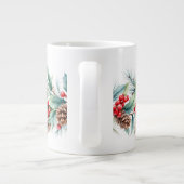 Grande Tasse Bordure aquarelle rustique (Dos)