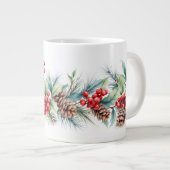 Grande Tasse Bordure aquarelle rustique (Devant droit)