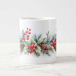 Grande Tasse Bordure aquarelle rustique