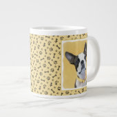 Grande Tasse Boston Terrier Peinture - Cute Original Chien Art (Devant droit)