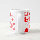 Grande Tasse Bouchon de café imprimé au coeur (Dos)