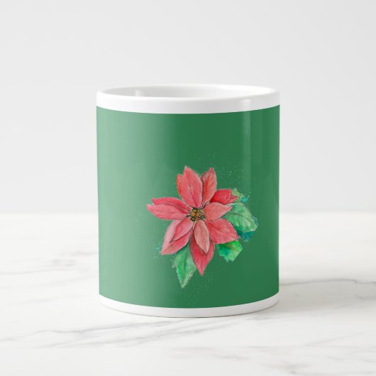 Grande Tasse Bouchon de café Poinsettia (Devant)