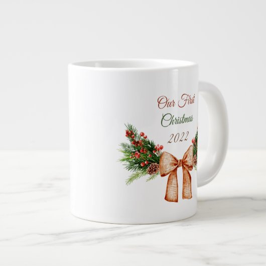Grande Tasse Bouchon de Noël (Devant droit)