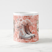 Grande Tasse Bouclier de foi sur la boue rose des roses (Devant)