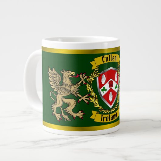 Grande Tasse Bouclier irlandais Cullen/O'Cullen et Griffins (Devant gauche)