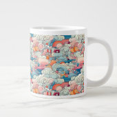 Grande Tasse Boue de spécialité Clouds Abstraits rose et bleu (Droite)