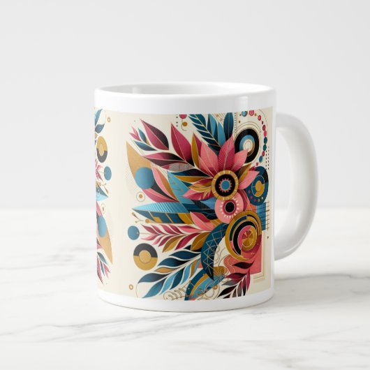 Grande Tasse Boue florale (Devant droit)