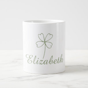 Grande Tasse Boue spécialisée en trèfle à quatre feuilles perso