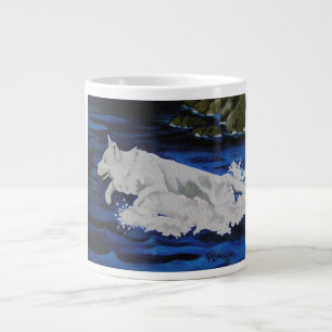 Grande Tasse Boug de chien blanc