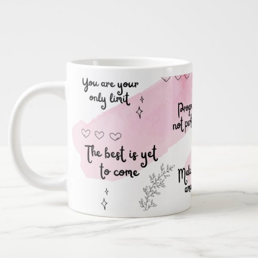Grande Tasse Boug de spécialité rose booost de la positivité (Gauche)