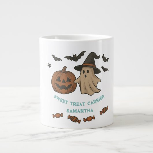 Grande Tasse Boug d'Halloween éffrayant - Boos, chauves-souris  (Devant)