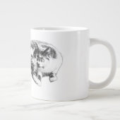 Grande Tasse Boug Portrait De Chat Long Tail Gras (Droite)