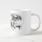 Grande Tasse Boug Portrait De Chat Long Tail Gras (Droite)