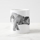 Grande Tasse Bouge d'art monochrome pour chien et chat (Devant)