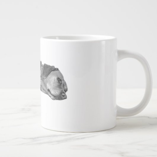 Grande Tasse Bouge d'art monochrome pour chien et chat (Droite)