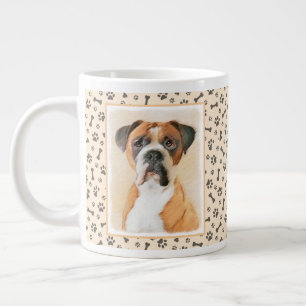Grande Tasse Boxer Dog Peinture Non Décroché Art animal origina