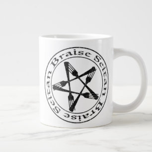 Grande Tasse Braise Seitan Vegan Pentagram (version sombre)