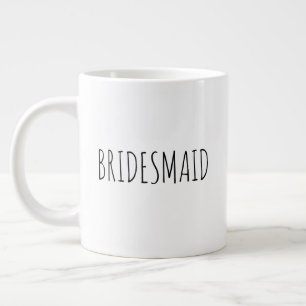 Grande Tasse "Bridesmaid" Agritourisme moderne simple